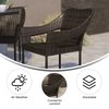 Flash Furniture Espresso PE Rattan Wicker Patio Dining Chair, 4PK 4-TT-TT02-ESP-GG